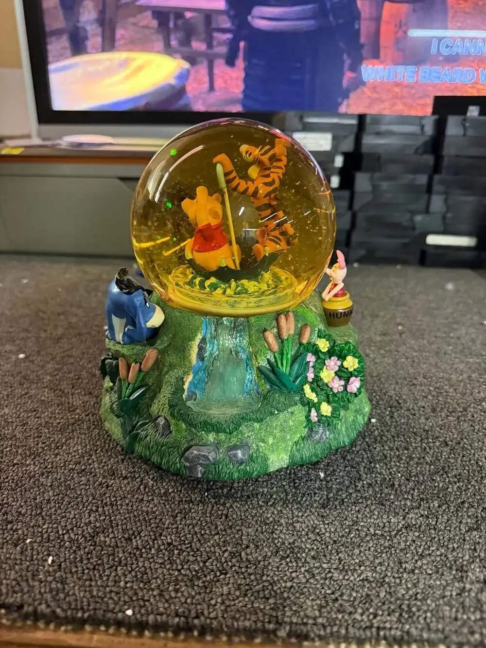 Disney The Disney Store Winnie the Pooh and Tigger Musical Snow Globe with Rotat